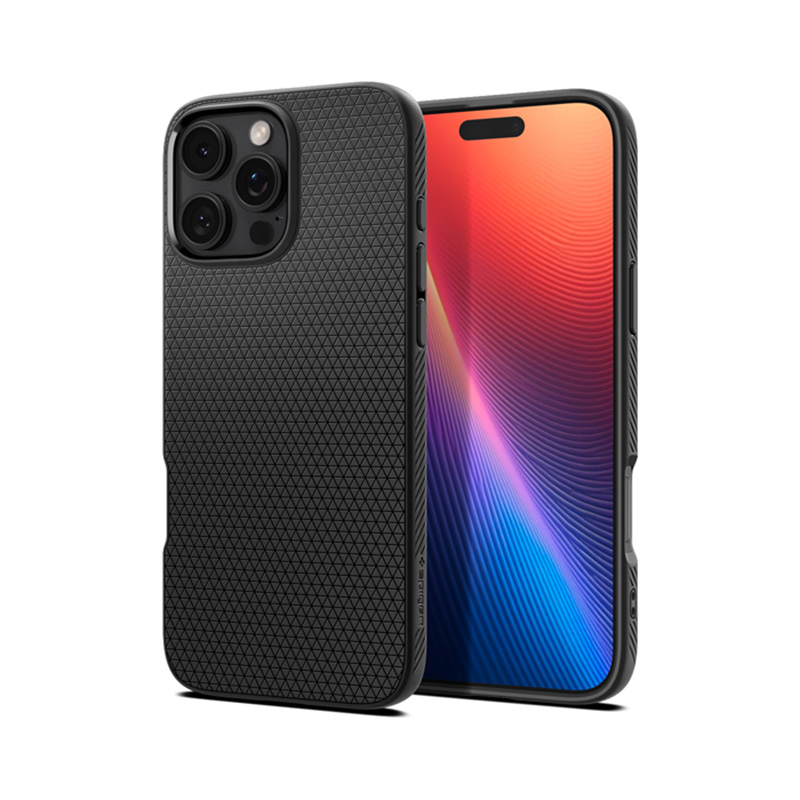 Spigen Liquid Air dėklas telefonui iPhone 16 Pro Max - juodas