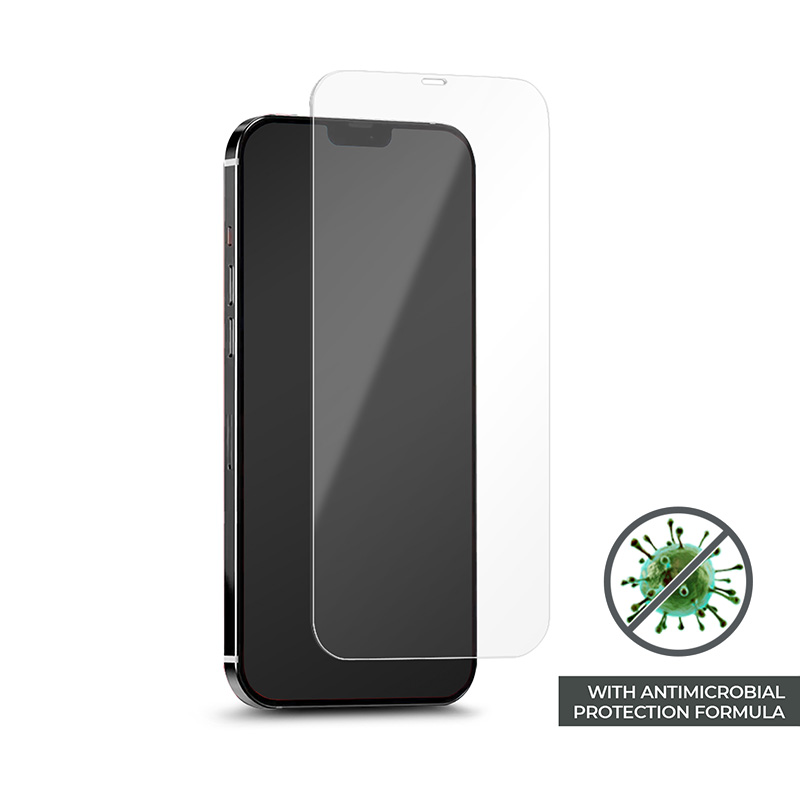 PURO Anti-Bacterial apsauginis Tempered Glass with Antibacterial Protection iPhone 12 Mini Screen