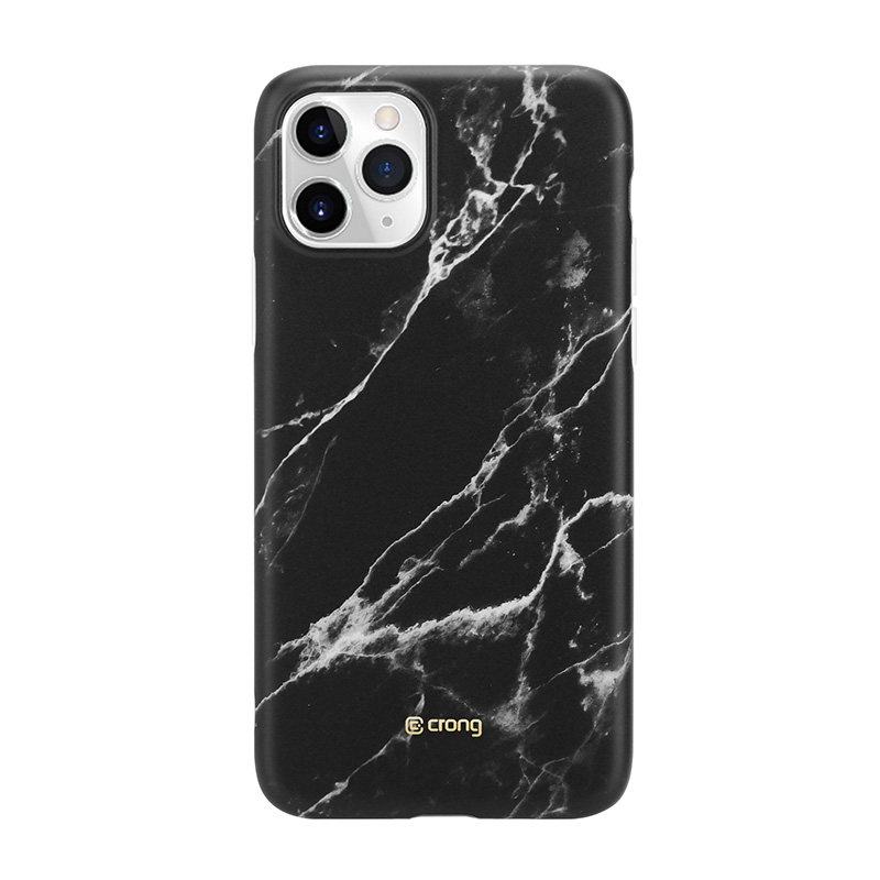 Crong Marble dėklas – iPhone 11 Pro dėklas (juodas)