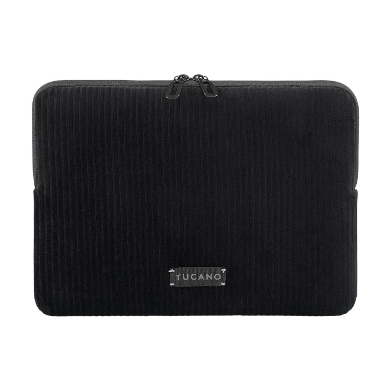 TUCANO Velluto 2 - dėklas MacBook Air 13" (M4/M3/M2/M1/2025-2018) / Pro 13" / Laptop 12" (juodas)