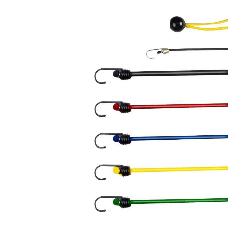 Dunlop elastic luggage cords with hooks, 18 pcs.