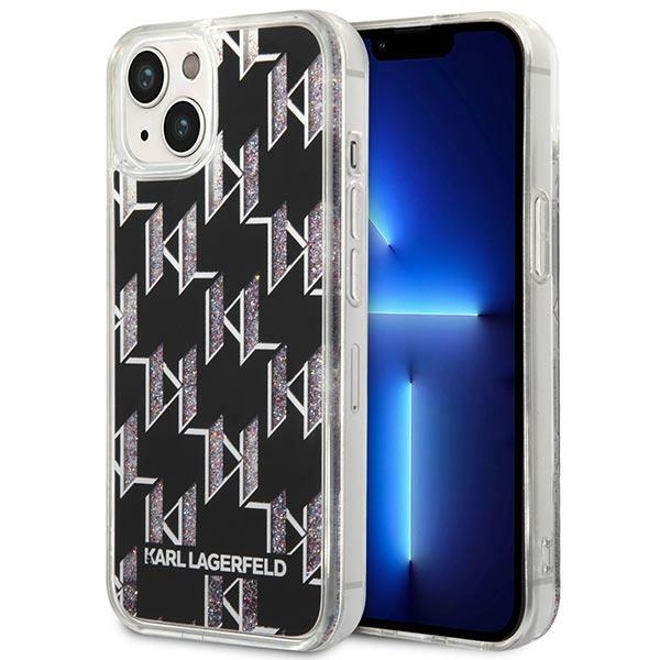 Dėklas telefonui Karl Lagerfeld KLHCP14MLMNMK iPhone 14 Plus 6.7\" juodas / juodas Liquid Glitter Monogram