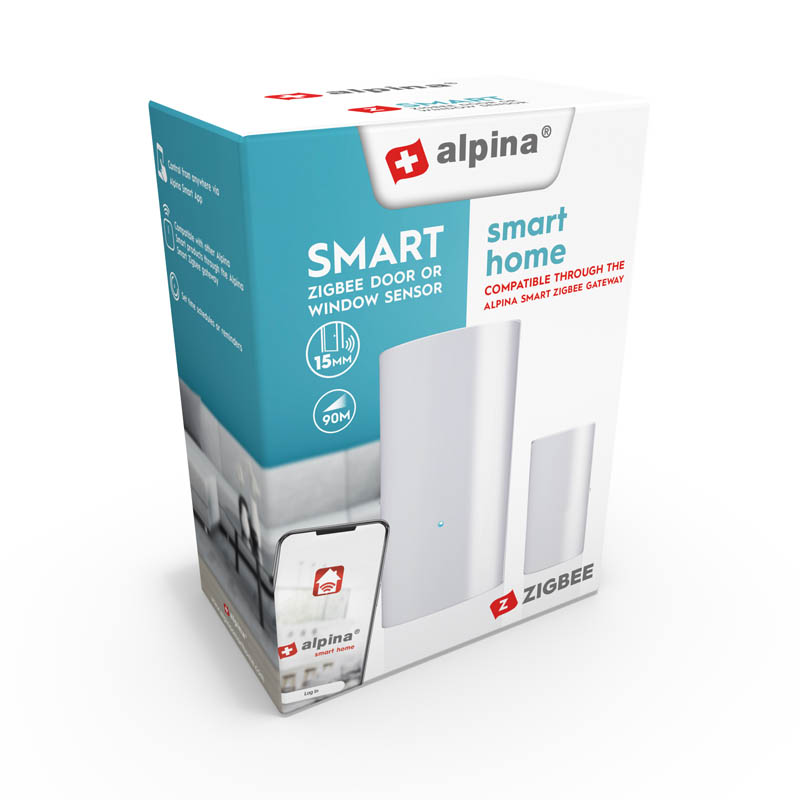 Alpina Zigbee išmanusis lango atidarymo jutiklis