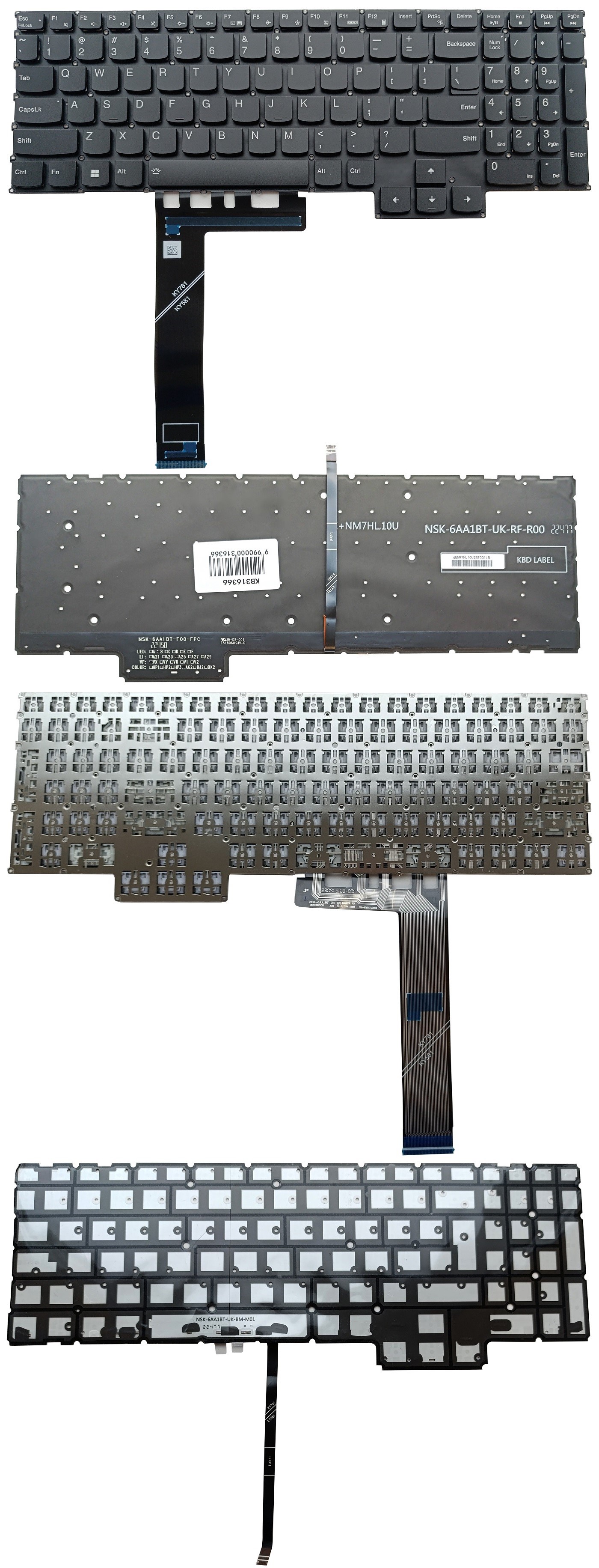 Klaviatūra LENOVO Legion Pro 5 16IRX8, su pašvietimu, US