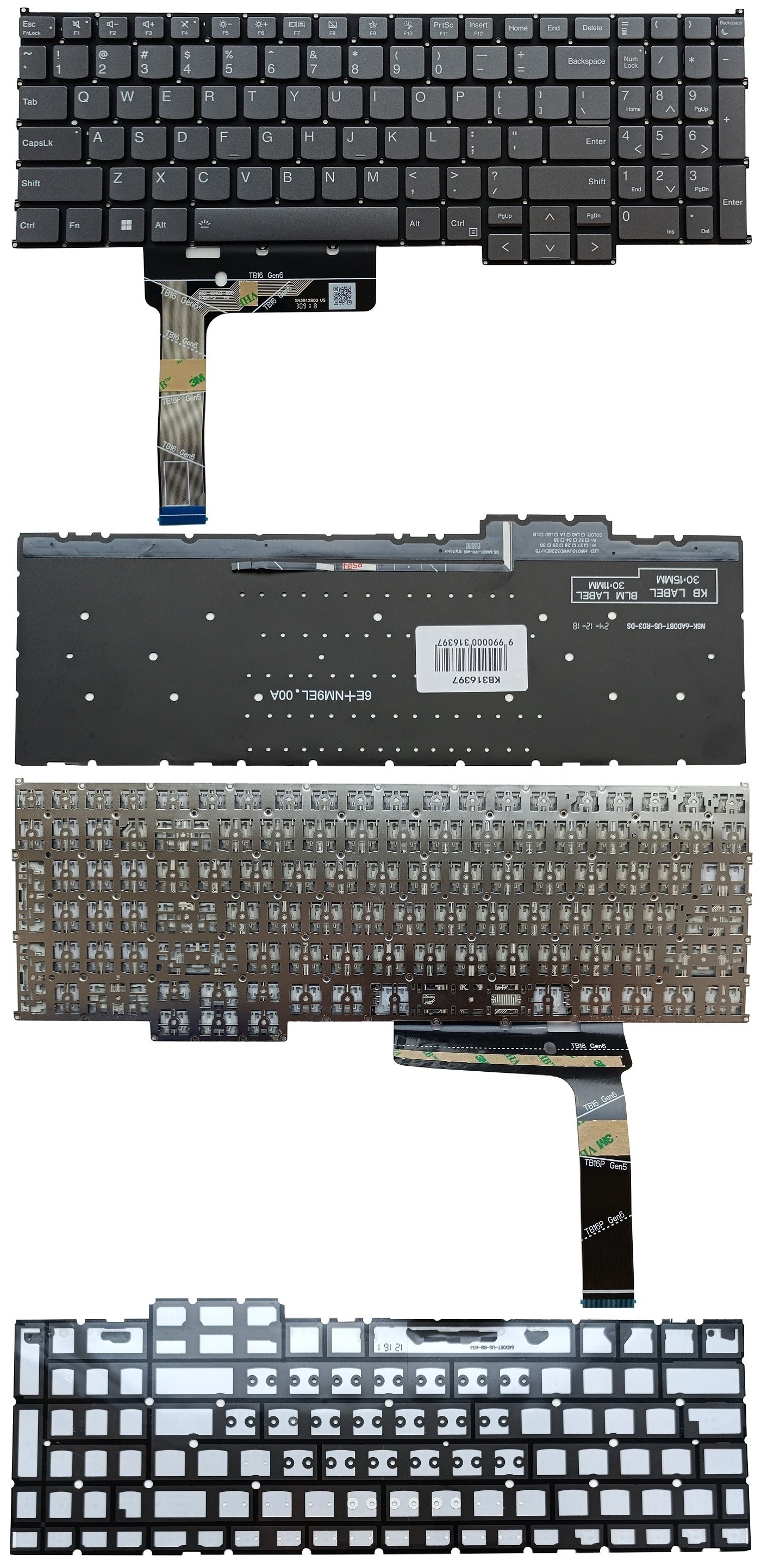 Klaviatūra LENOVO Thinkbook 16 G6, su pašvietimu, US