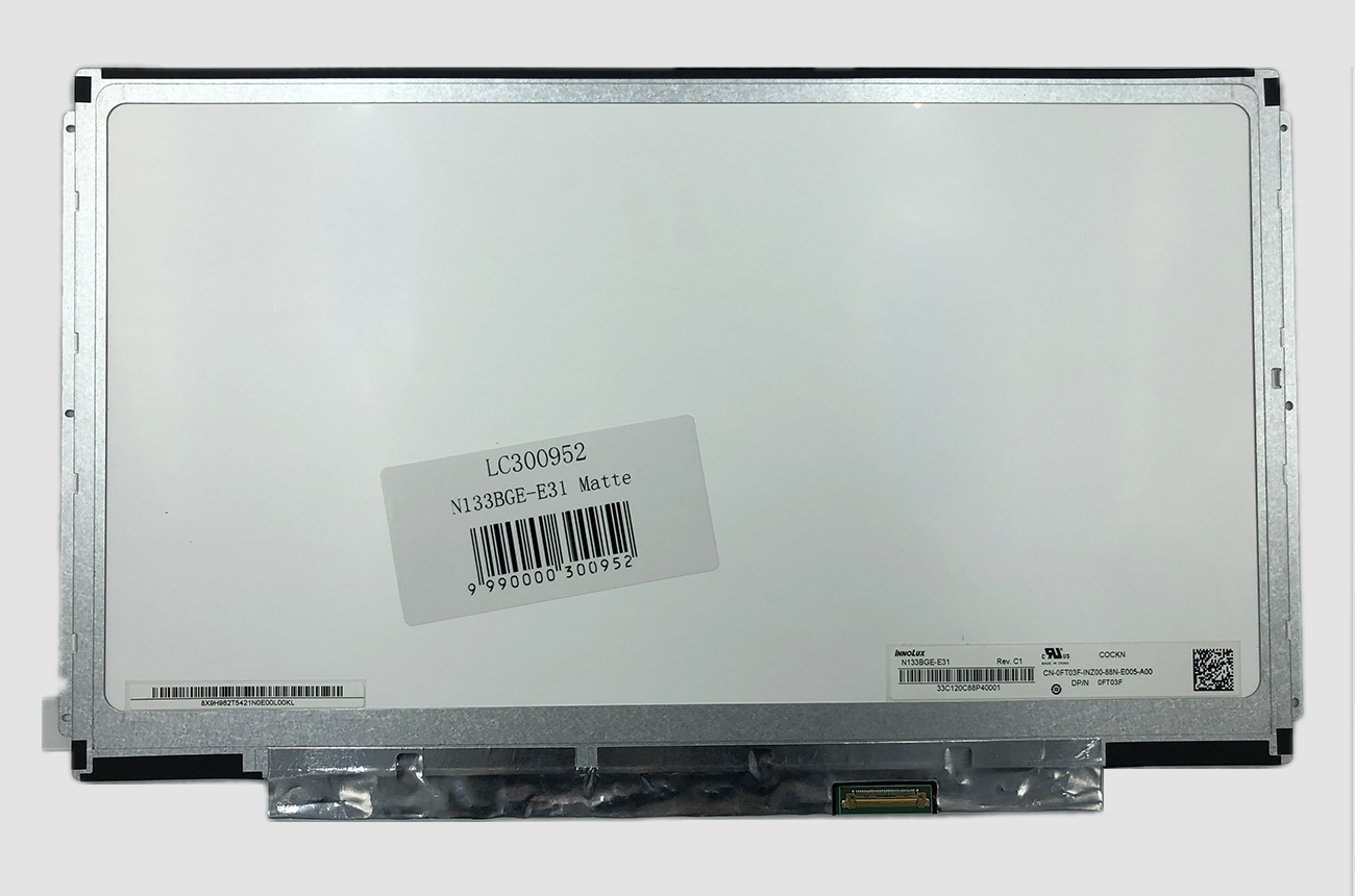 Ekranas 13.3", 1366x768, 60Hz, matinis, 30pin, dešinėje