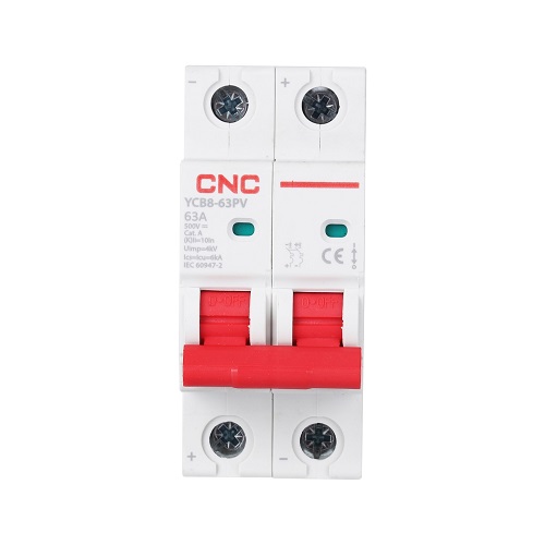 DC automatinis jungiklis, 2P, 63A, 500VDC, 6kA