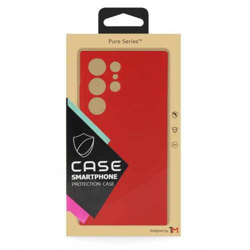 Dėklas "TM Pure Silicone" skirtas Samsung S916 S23 Plus / Red / (Blister)