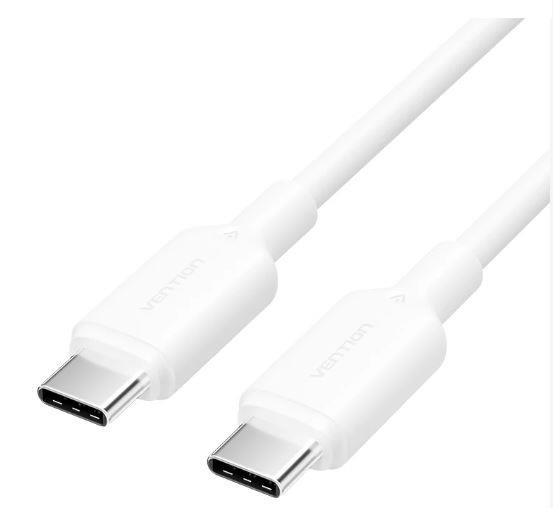 Laidas USB-C į USB-C 2m baltas Vention