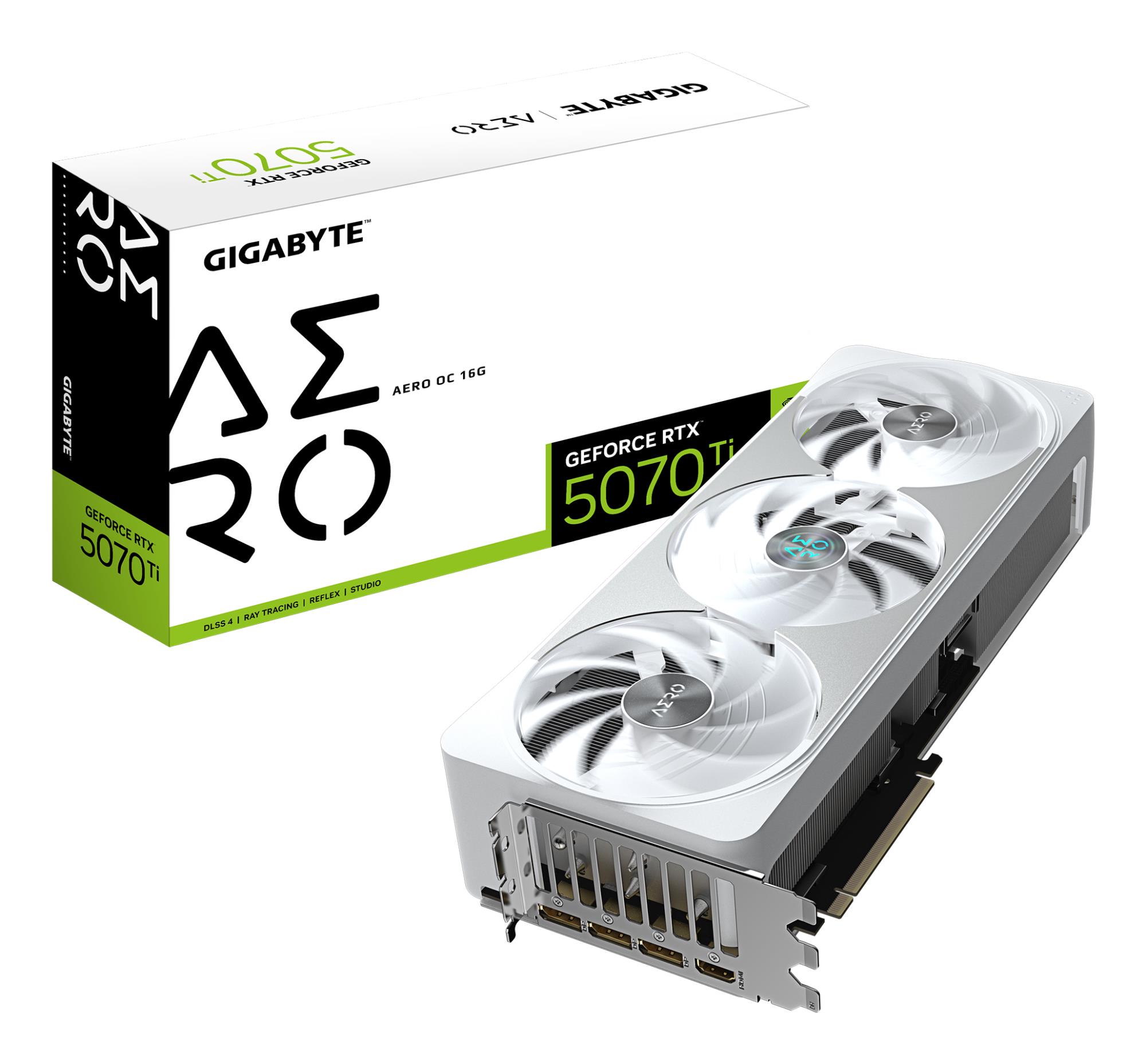 Gigabyte RTX 5070 Ti Aero OC vaizdo plokštė 16GB GDDR7 256bit PCIe 5.0 1xHDMI 3xDP