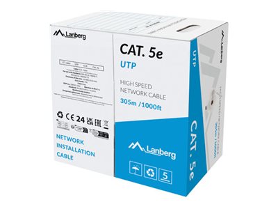 LANBERG LAN kabelis cat.5E 305m vientisas CCA