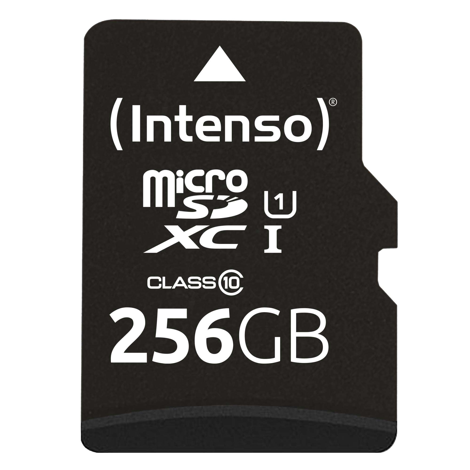Intenso Micro SDXC 256GB UHS-I atminties kortelė su adapteriu