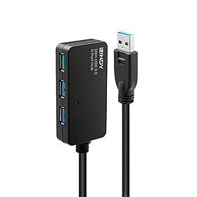 USB3 ilgintuvo šakotuvas 10m aktyvus 43159 Lindy