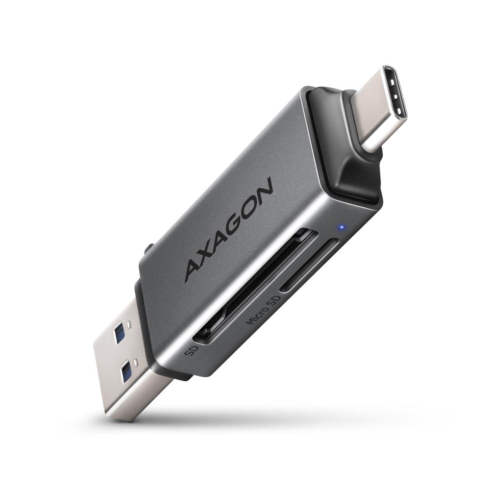Axagon atminties kortelių skaitytuvas USB-C+USB3.2 SD/MicroSD CRE-DAC
