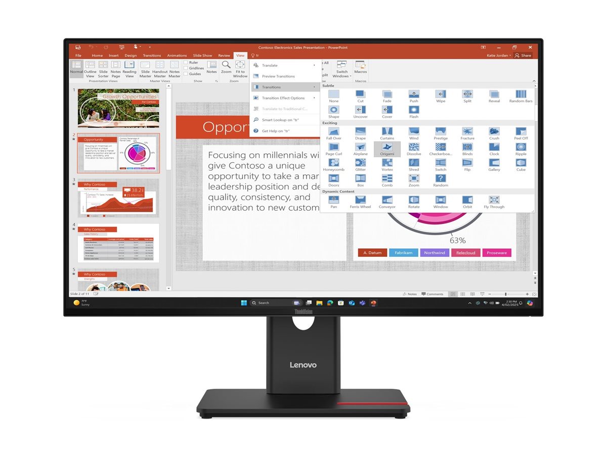 LENOVO ThinkVision T27-40 27 col. monitorius