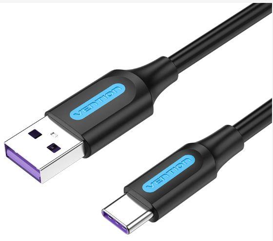 Laidas USB-C į USB2.0 2m juodas Vention