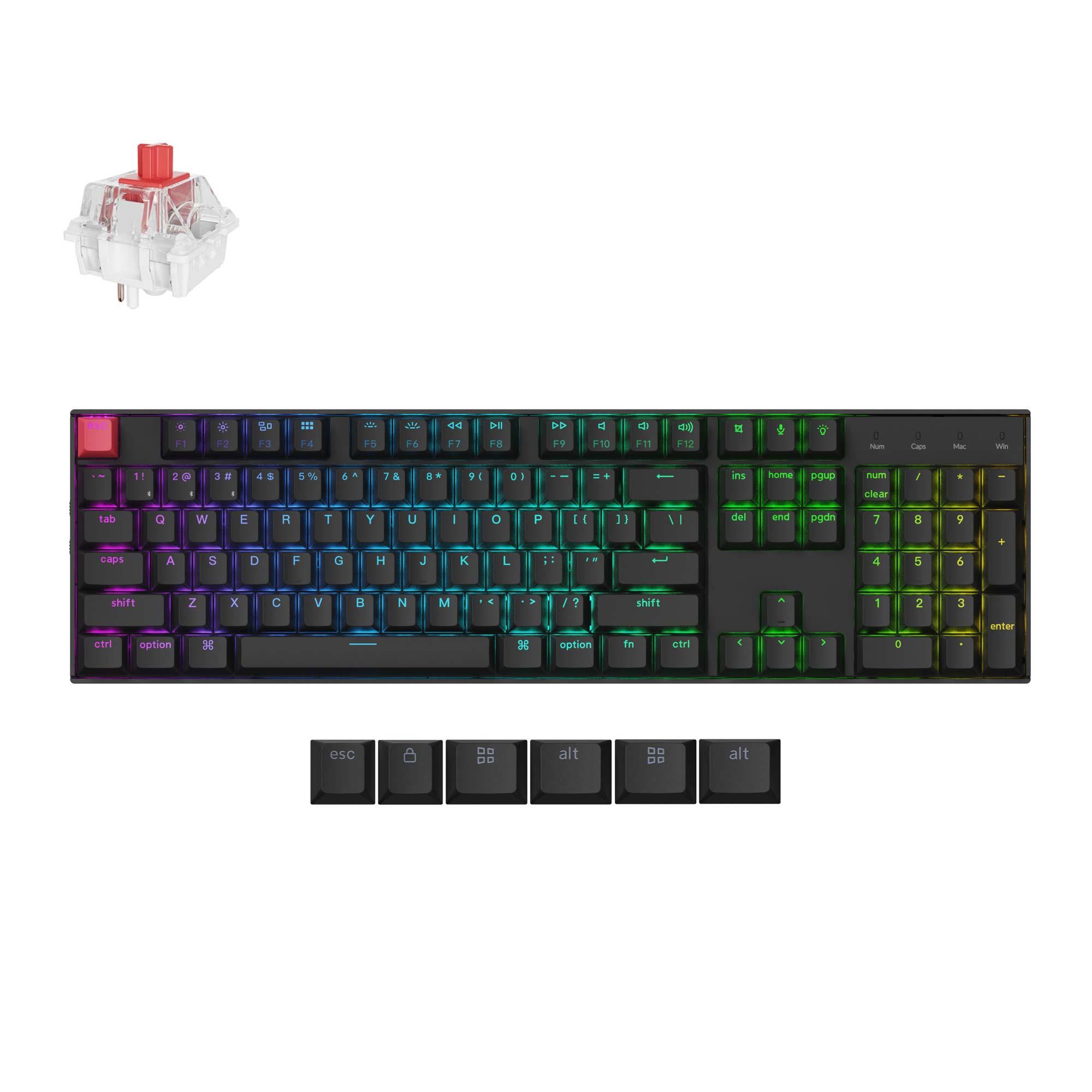 Belaidė klaviatūra KEYCHRON K10 RGB juoda