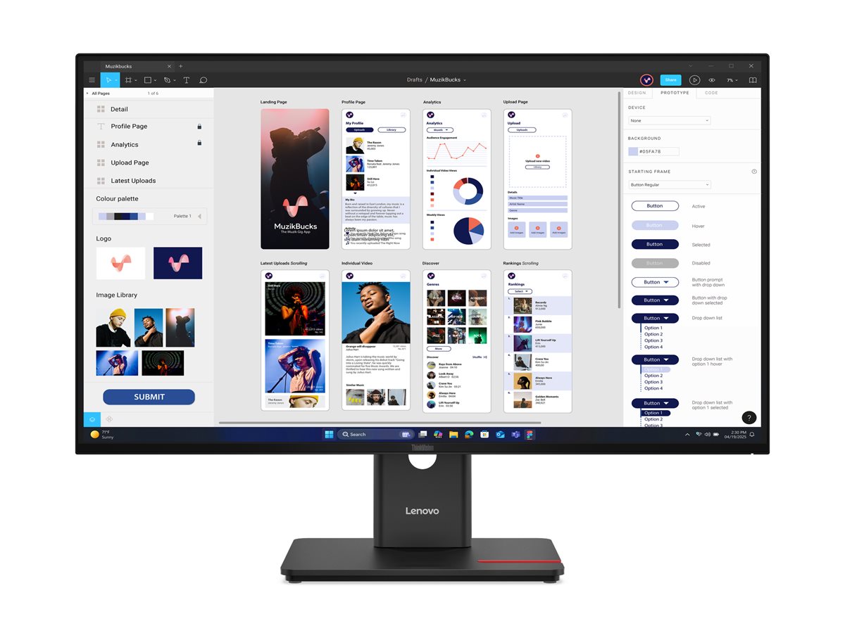 Lenovo ThinkVision T32UD-40 31.5" monitorius