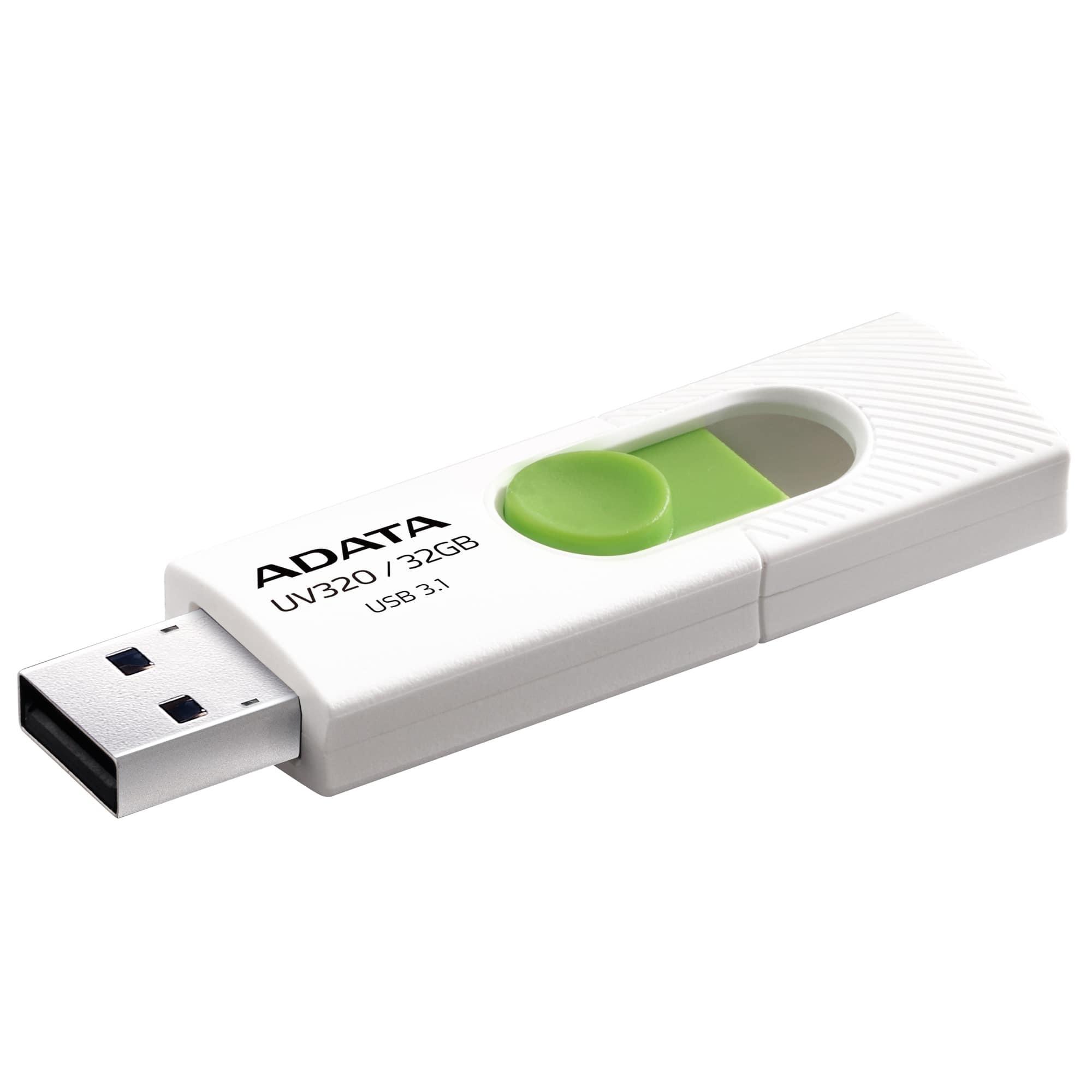 ADATA UV320 USB atmintukas 32 GB USB A tipo 3.2 Gen 1 (3.1 Gen 1) Žalia, Balta