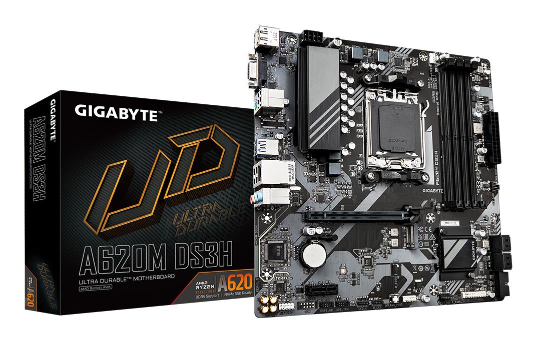 Pagrindinė plokštė GIGABYTE AMD A620 Socket AM5 DDR5 Micro-ATX