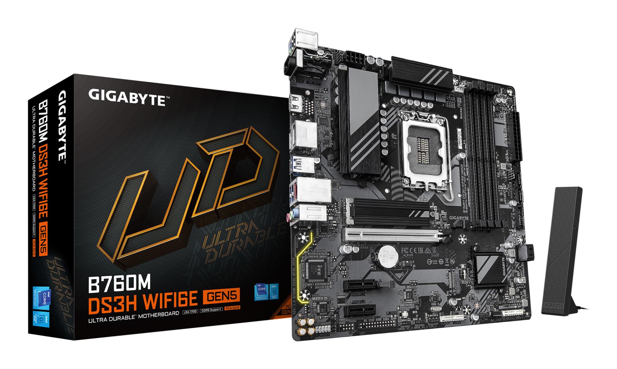 Pagrindinė plokštė GIGABYTE Intel B760 LGA1700 DDR5 Micro-ATX