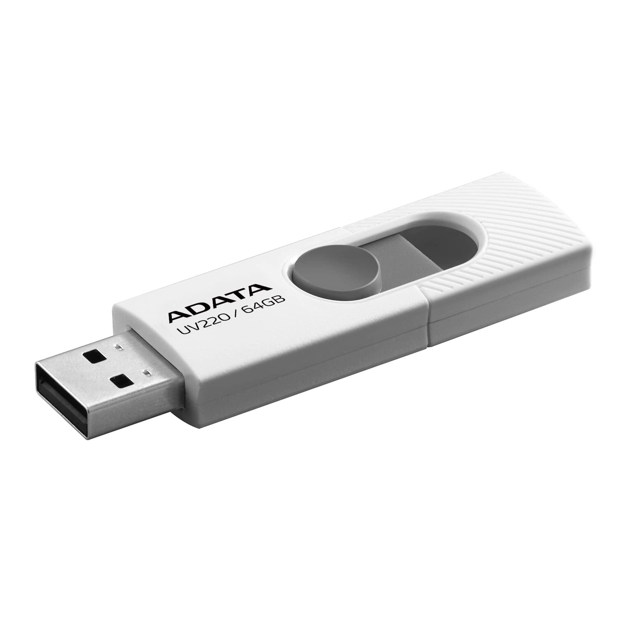 USB atmintinė USB2 64GB balta Adata UV220