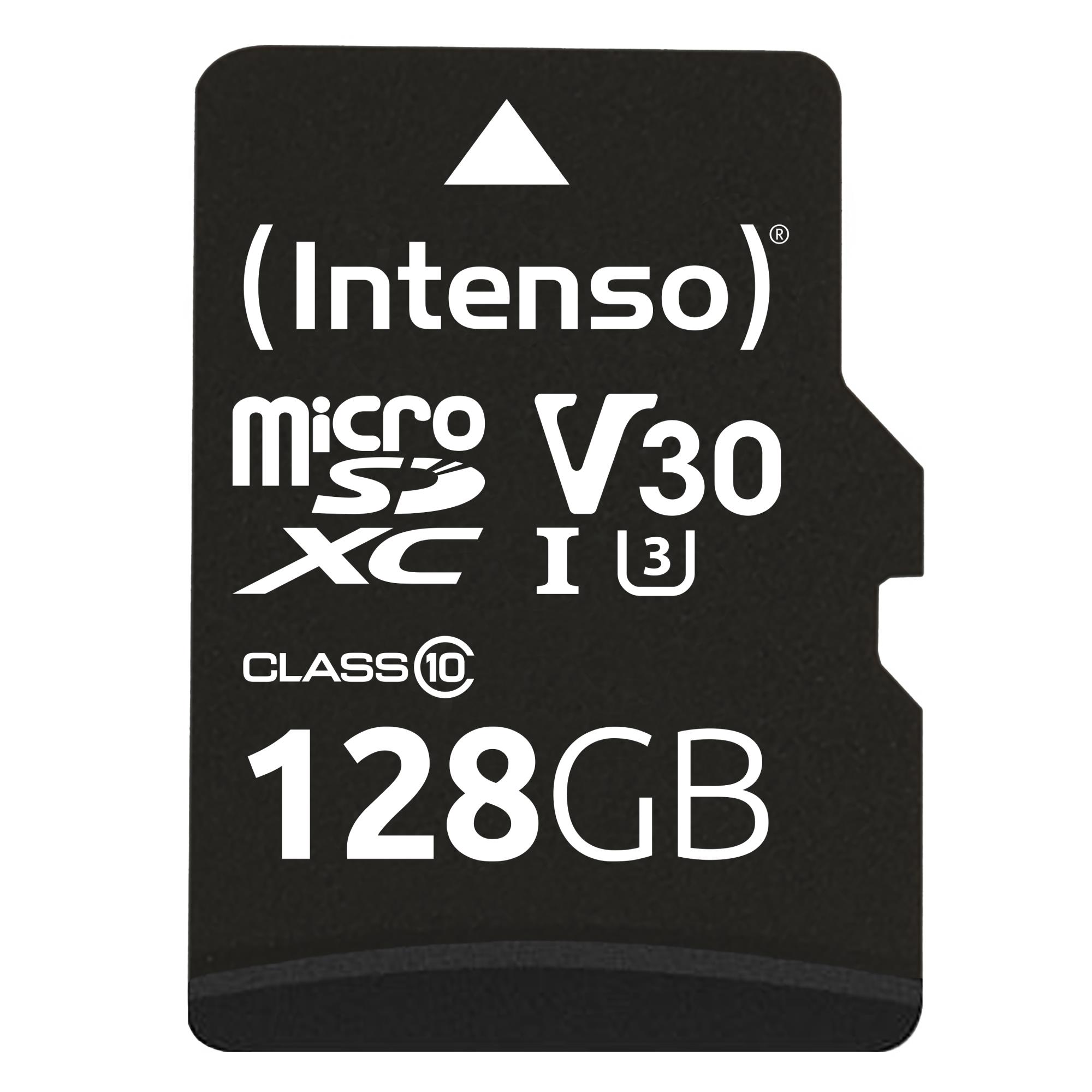 Intenso Micro SDXC 128GB C10 atminties kortelė su adapteriu