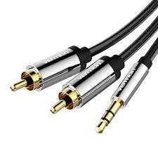 Audio laidas 3.5mm į 2xRCA 1.5m Vention