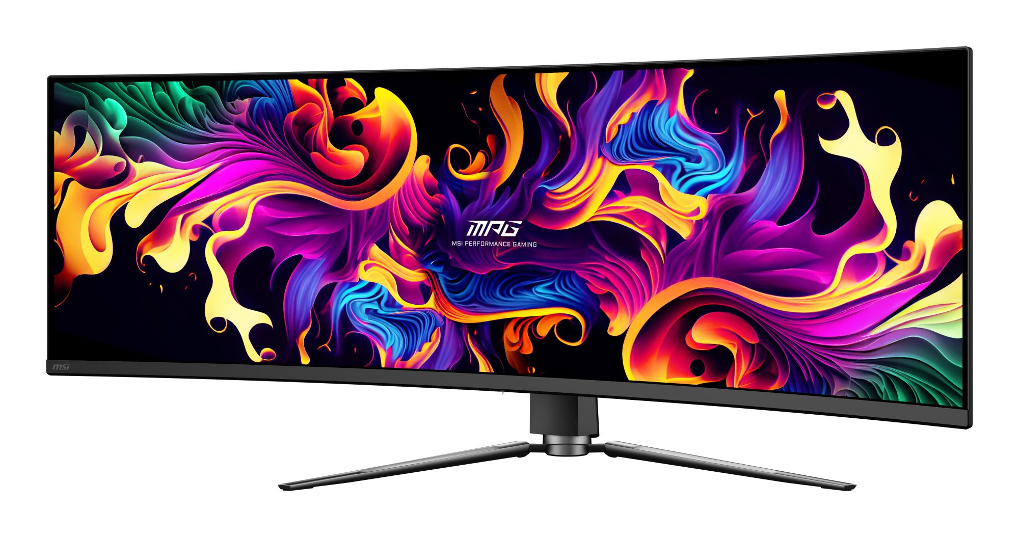 Monitorius MSI MPG 491CQP QD-OLED 49" žaidimų išlenktas 5120x1440 32:9 144Hz 0.03ms juodas