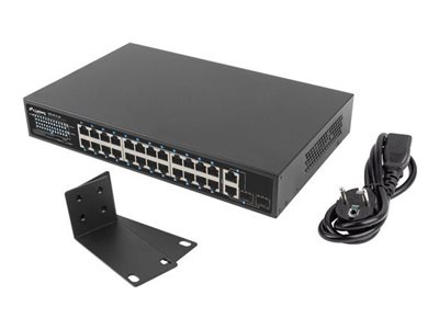 LANBERG komutatorius RSFE-24P-2C-250 su PoE
