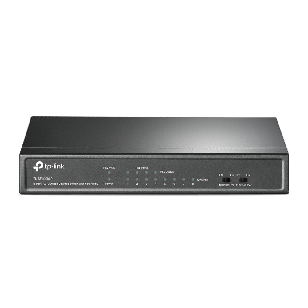 TP-Link TL-SF1008LP komutatorius, 8x10/100, 4xPoE