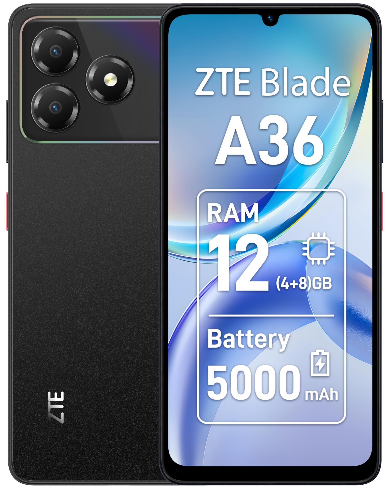 ZTE mobilusis telefonas Blade A36 4/64GB juodas