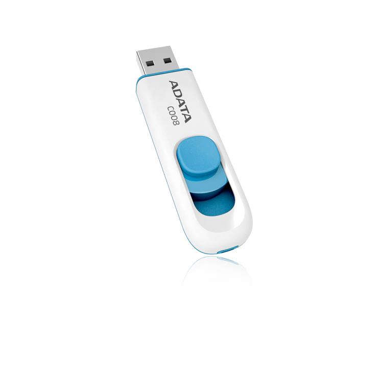 USB atmintinė USB2 32GB balta/mėlyna A-Data C008