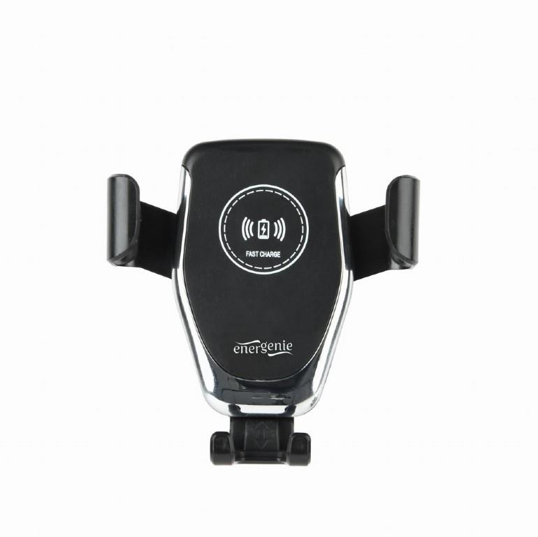 Gembird automobilinis telefono laikiklis su Qi belaidžiu įkrovikliu