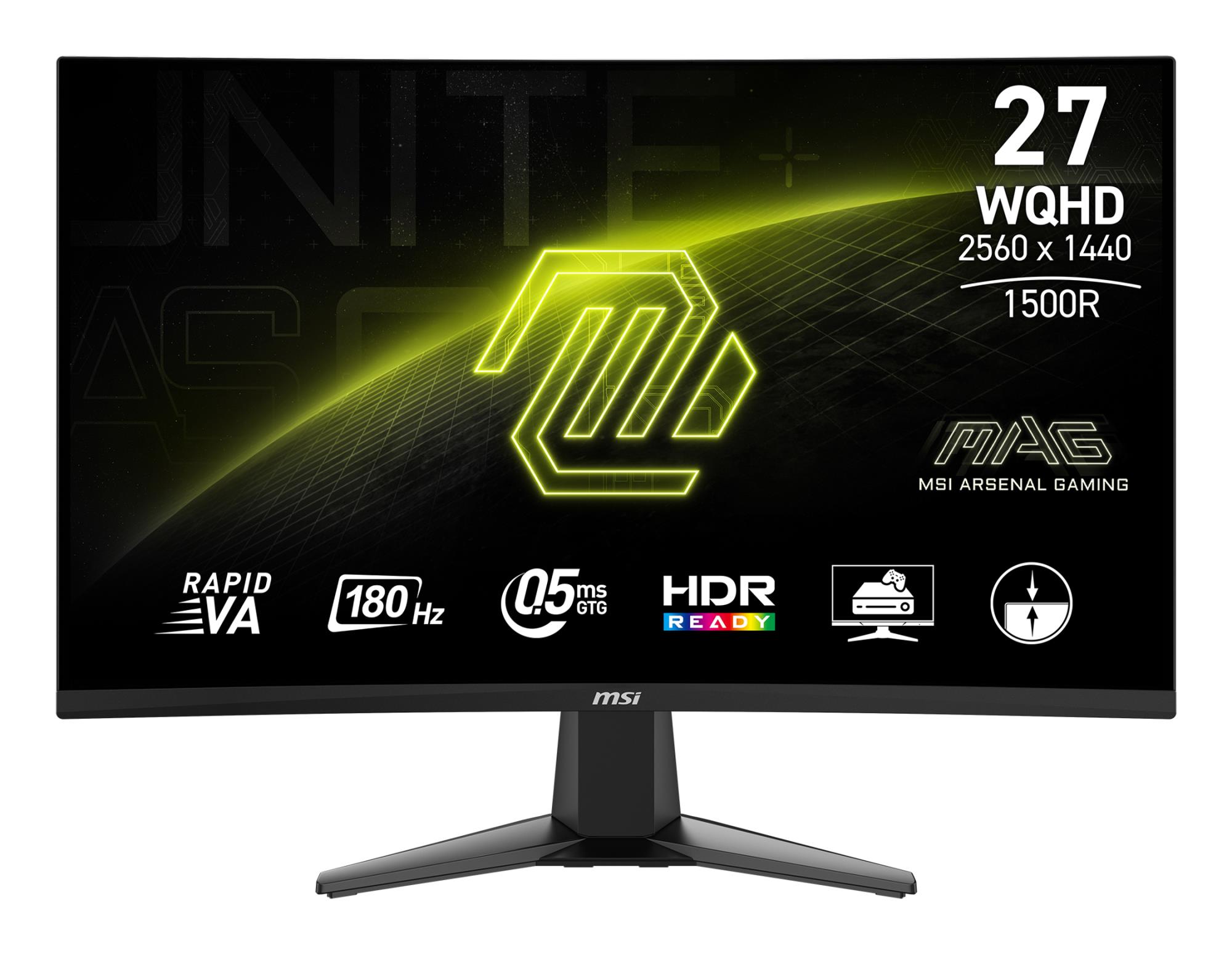 Monitorius MSI 27" Quad HD 2560x1440 LCD Išlenktas MAG27CQ6F