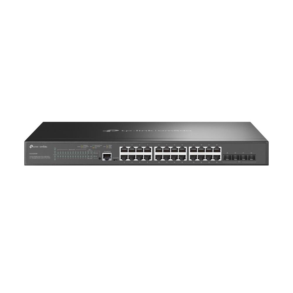 Komutatorius TP-LINK Omada TL-SG3428XMP L2+ 4xSFP+ PoE+ 24 prievadų 384W