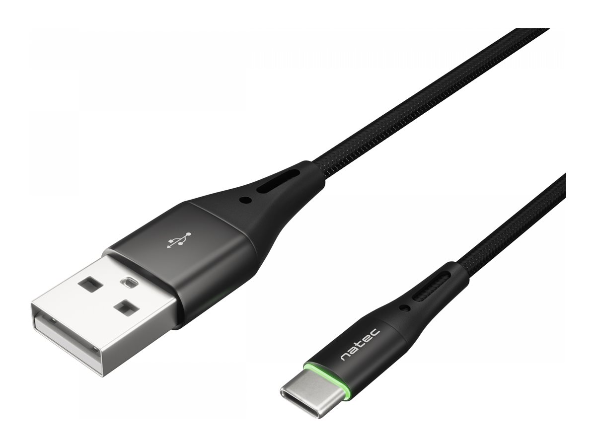 Natec Prati USB-C/A 2.0 kabelis 1m su LED