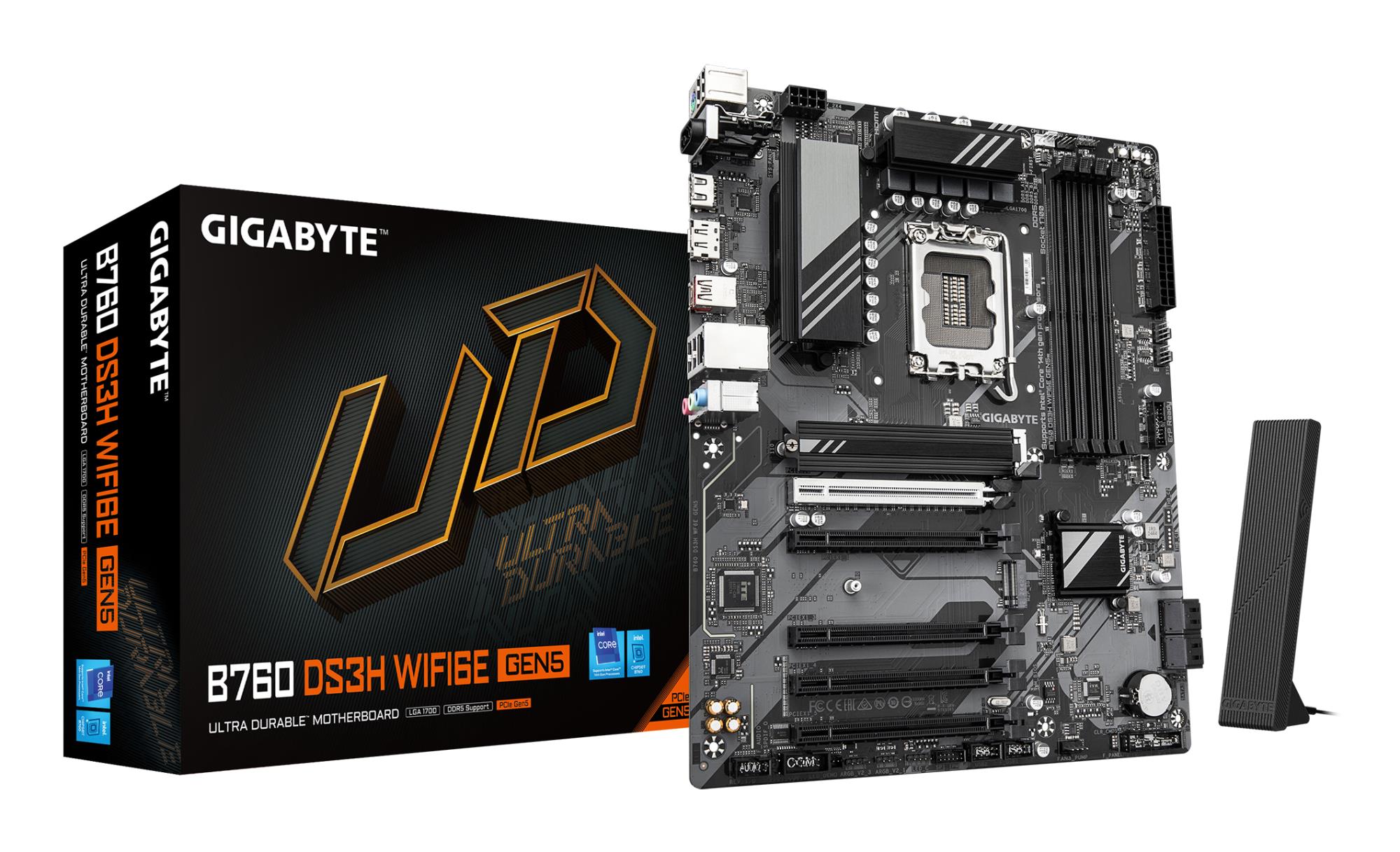 Pagrindinė plokštė GIGABYTE Intel B760 LGA1700 ATX DDR5 4 lizdai