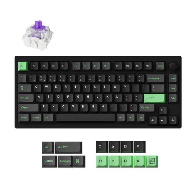 Belaidė klaviatūra KEYCHRON P1 HE RGB Black P1H-M1Z