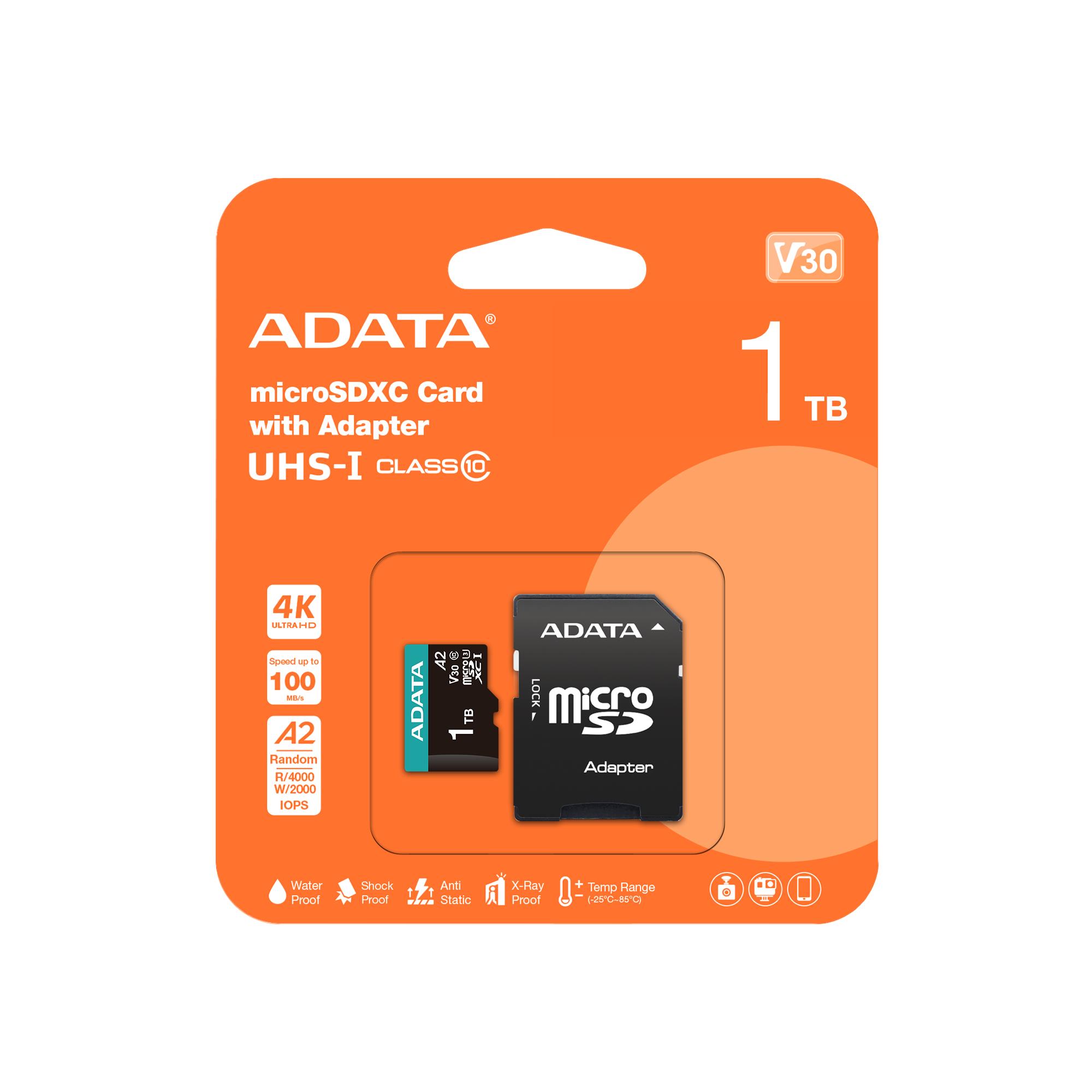 Atminties kortelė ADATA Micro SDXC 1TB su adapteriu