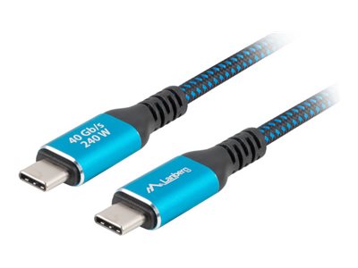 Lanberg USB-C M/M 4.0 kabelis 1m 240W 8K juodas
