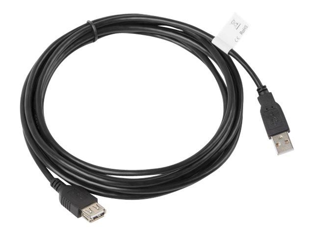 Lanberg USB 2.0 ilginamasis laidas 3m juodas