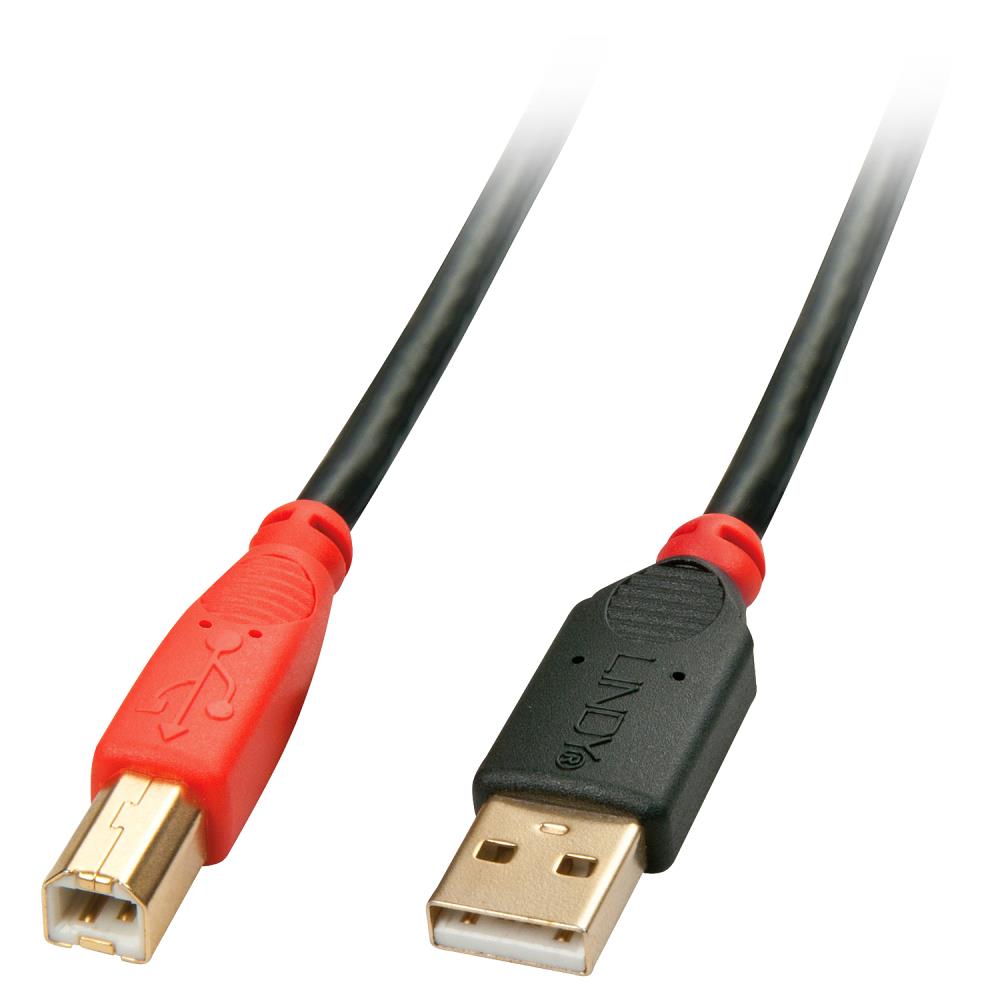USB2 A-B laidas 10m aktyvus 42761 Lindy