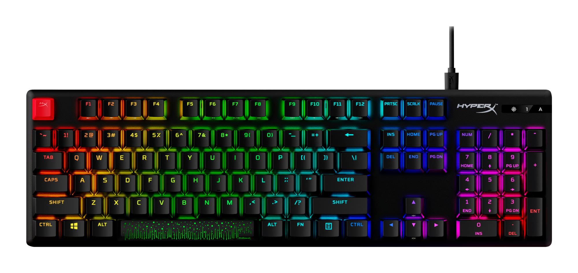 HyperX Alloy Origins PBT klaviatūra HX Blue jungikliai