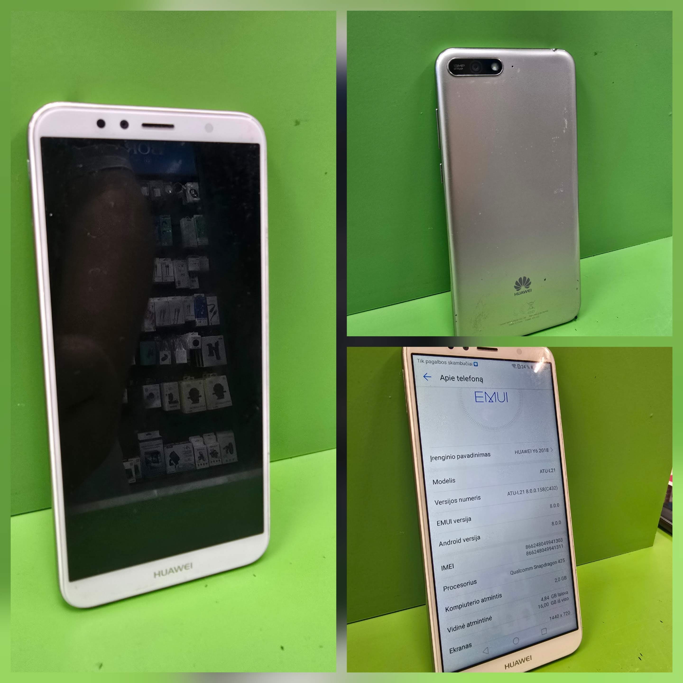 Huawei Y6 2018 16GB (Naudota Prekė)