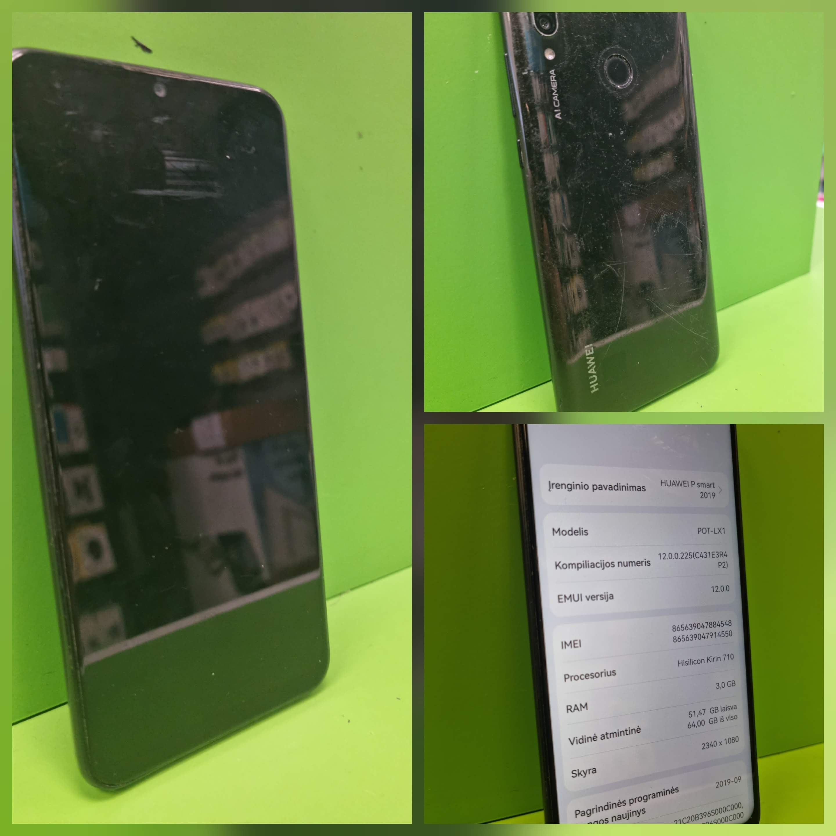 Huawei P smart 2019 64GB (Naudota Prekė)
