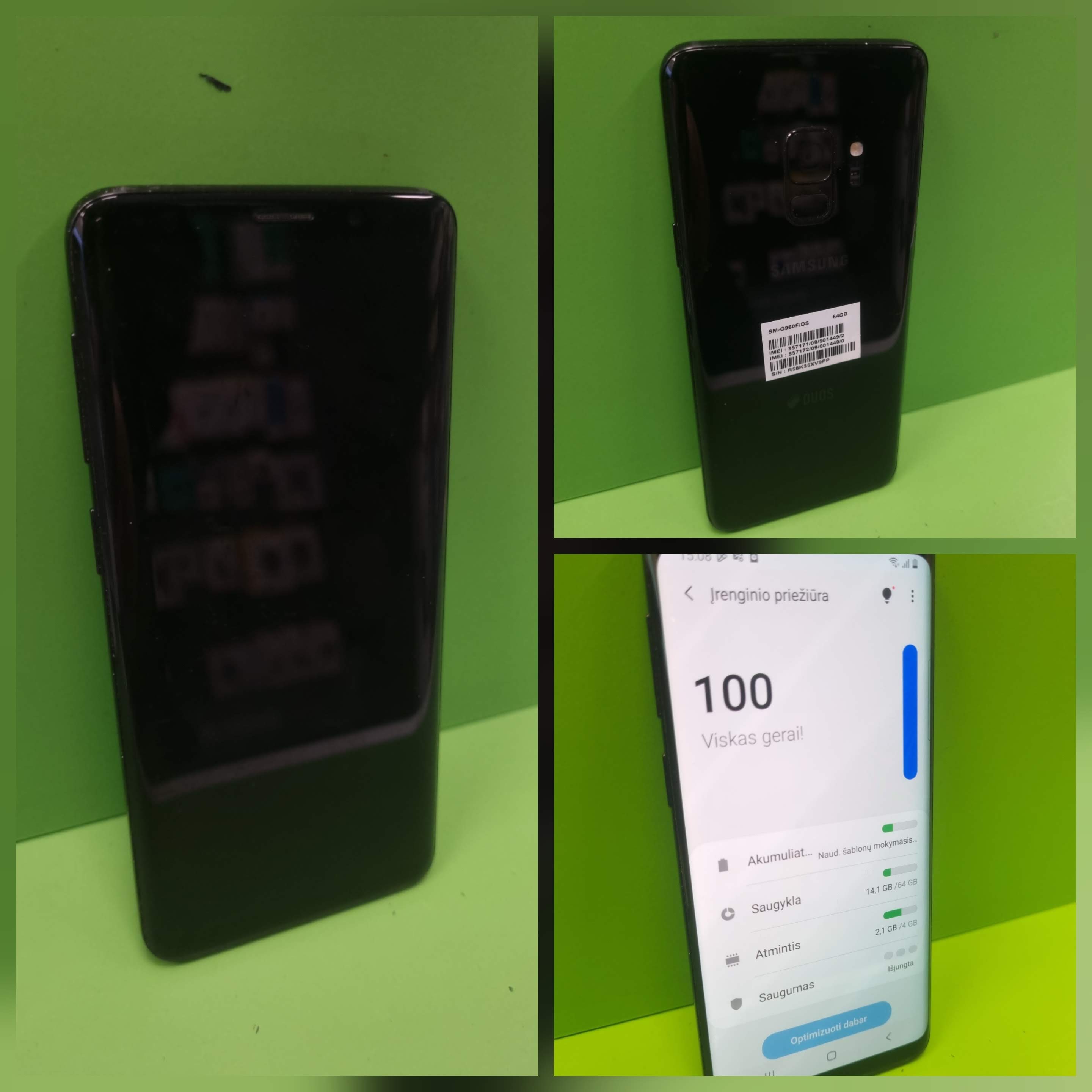 Samsung Galaxy S9 64GB (Naudota Prekė)