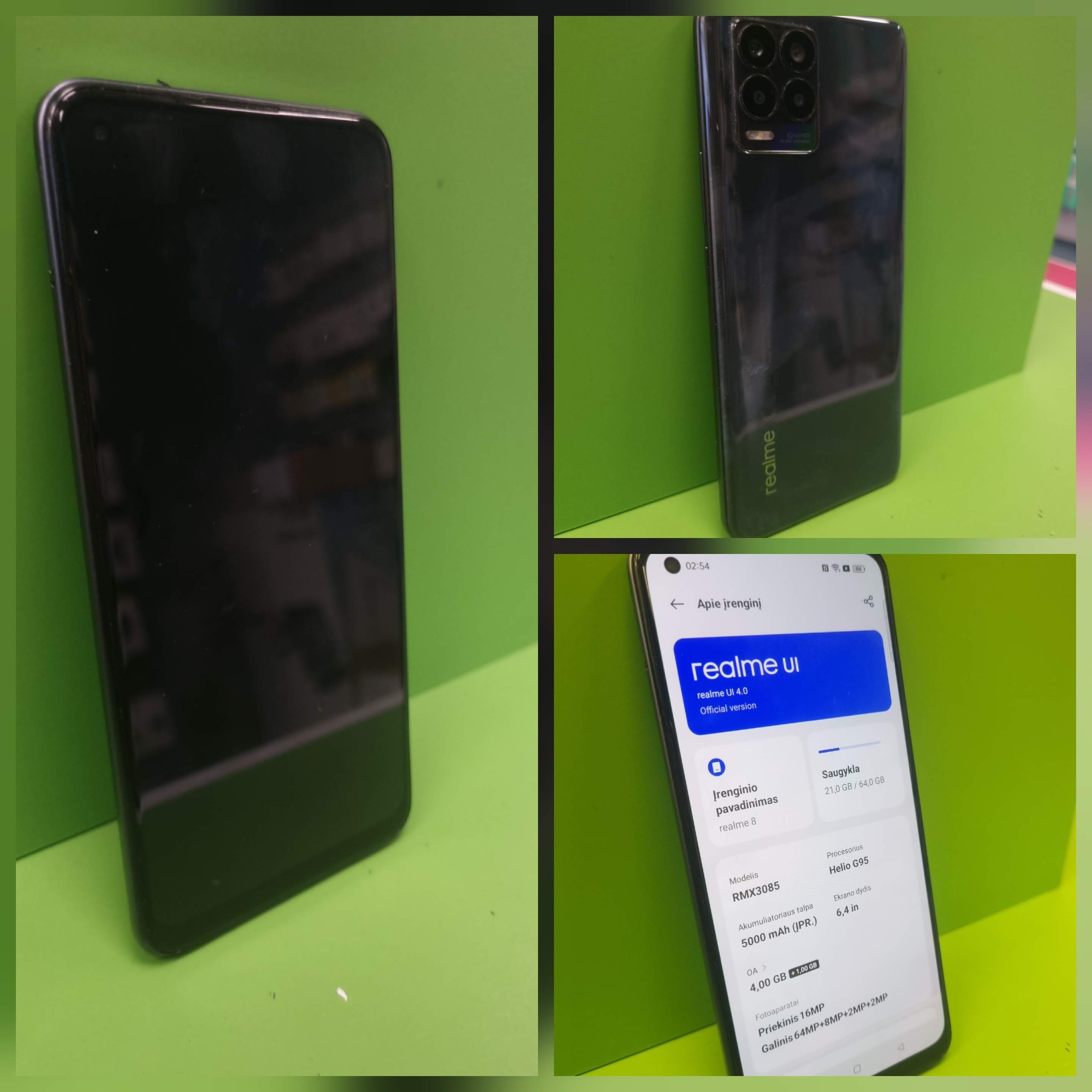 Realme 8 64GB (Naudota Prekė)