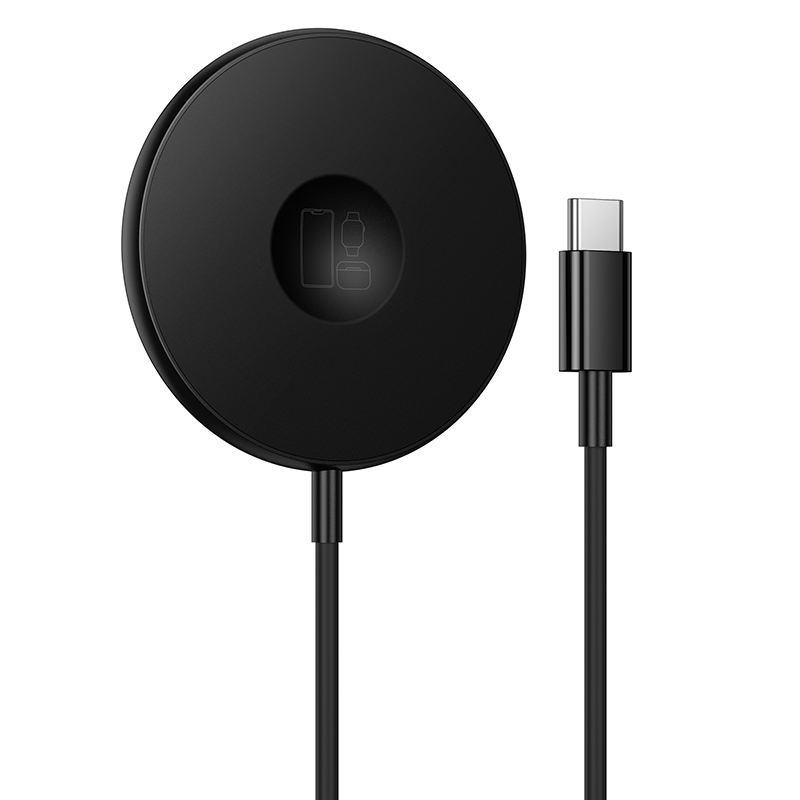 "Borofone" belaidis indukcinis įkroviklis BQ41 Glory 3 in 1 15W, juodas