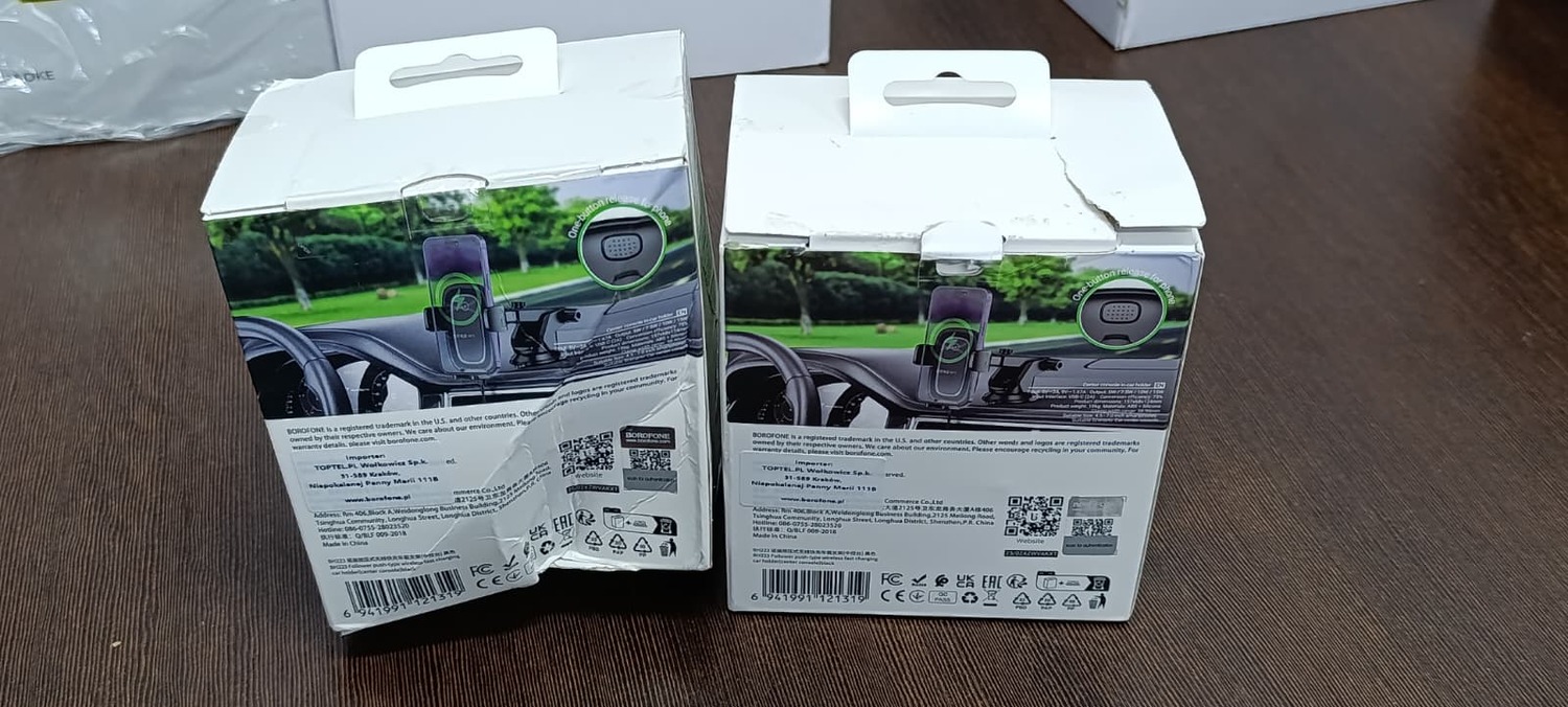 Borofone Car laikiklis BH223 Follower with induction charging to windshield juodas (damaged packaging)